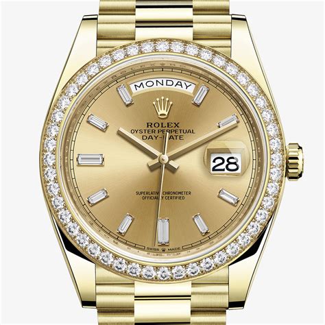 rolex oyster perpetual day date gold new|rolex day date 40 yellow gold.